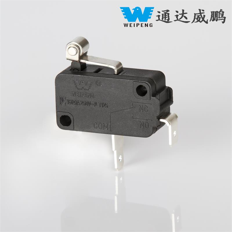 Công tắc micro 16A màu đen Công tắc thiết bị gia dụng bánh xe ngắn