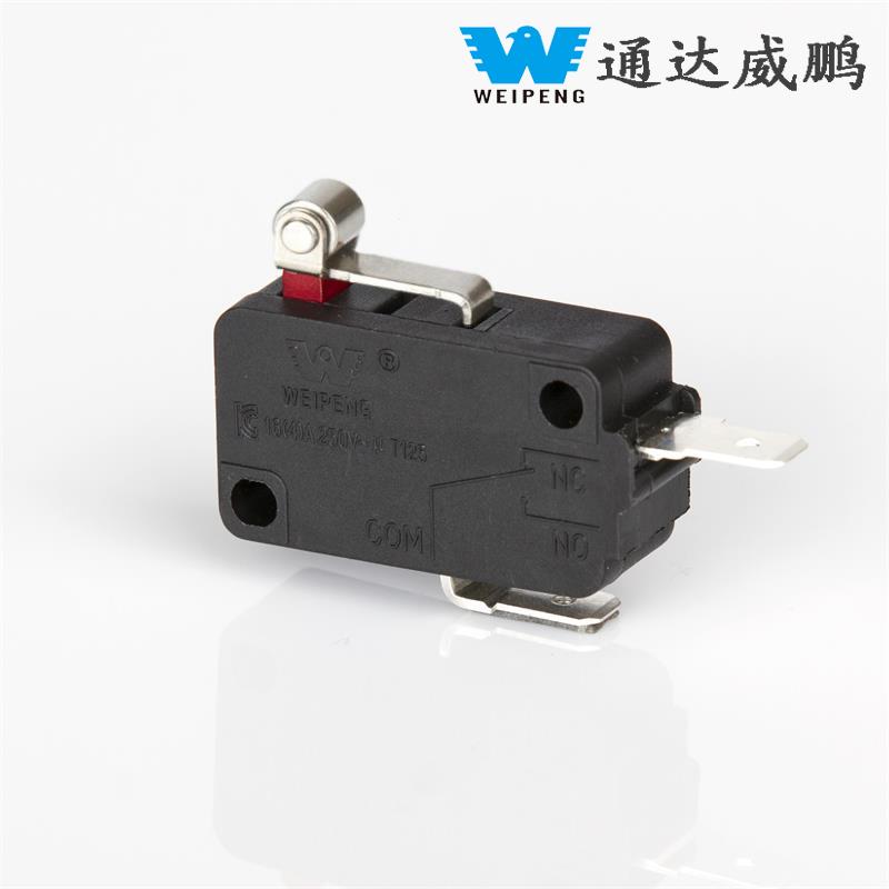 16A Công tắc vi mô thường mở Công tắc thiết bị gia dụng bánh xe ngắn