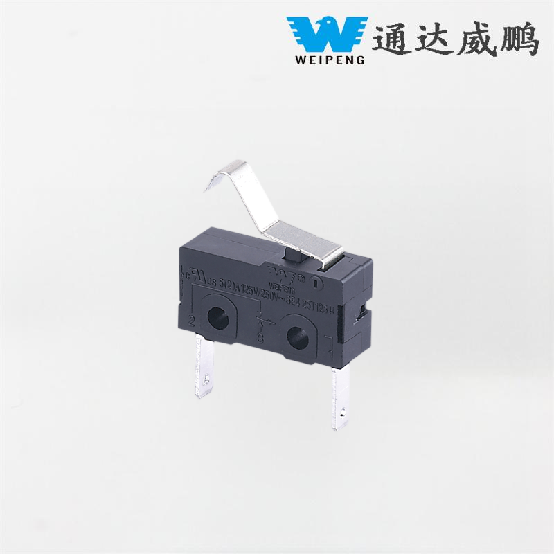 Máy nhào bột có tay cầm uốn cong 5A HK-04G-L chống bụi Nhà sản xuất Micro Switch