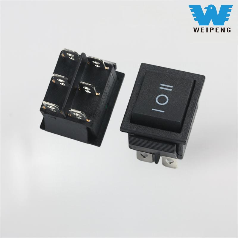 Công tắc Rocker đen KCD4 31*25mm 16A 250V