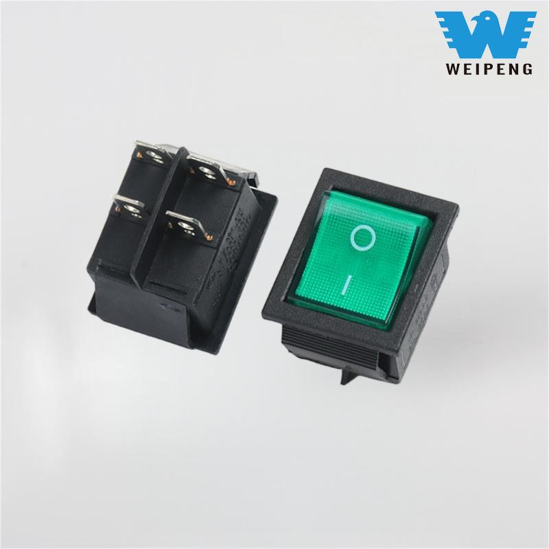 Công tắc Rocker Kcd4 4 chân 2 vị trí có đèn