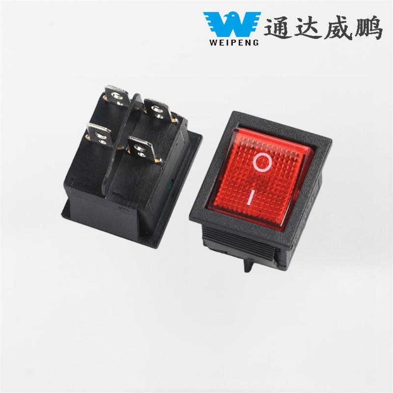 Công tắc Rocker Kcd4 30A bốn đầu có đèn