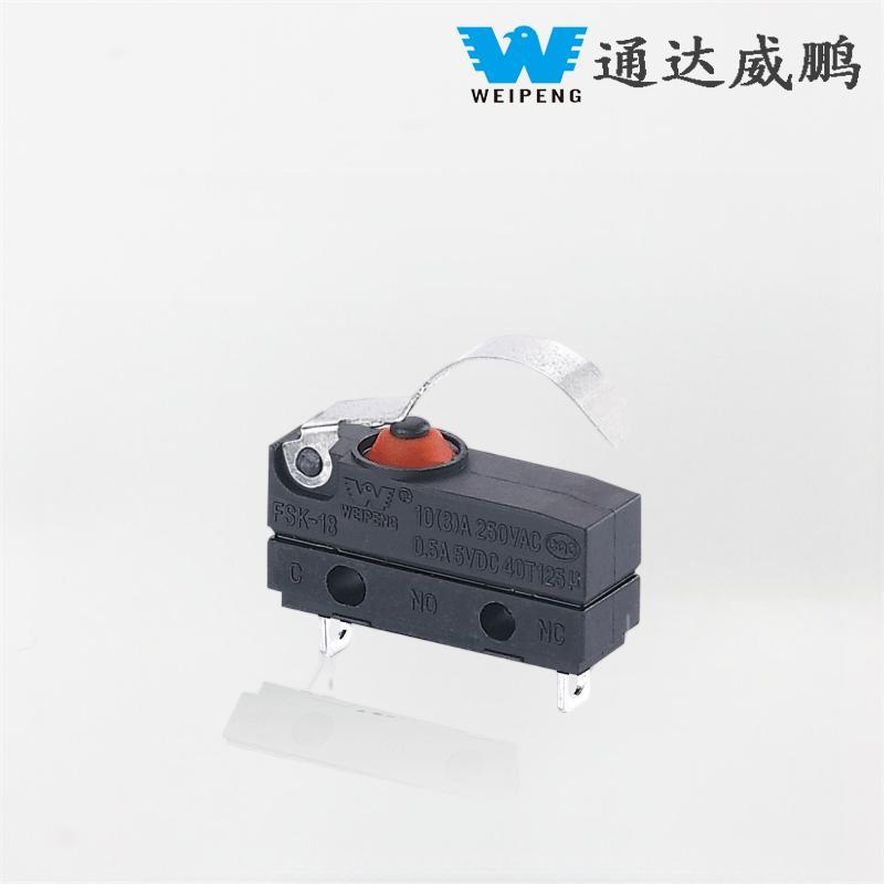 Weipeng 10A Tay cầm uốn cong Dây thoát hiểm IP67 Nhà sản xuất công tắc micro ghế ô tô
