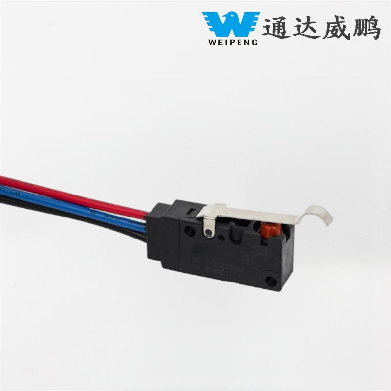 Weipeng 5A Tay cầm cong có dây IP67 Micro Switch chống nước