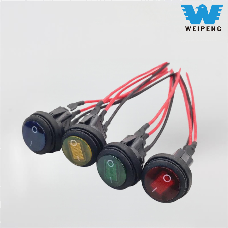 Công tắc thuyền chống nước tròn Weipeng có dây